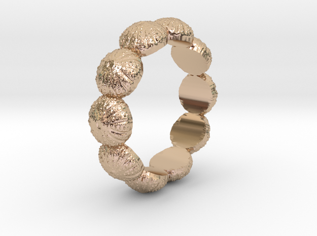 Urchin Ring 1 - US-Size 7 1/2 (17.35 mm) in 14k Rose Gold Plated Brass