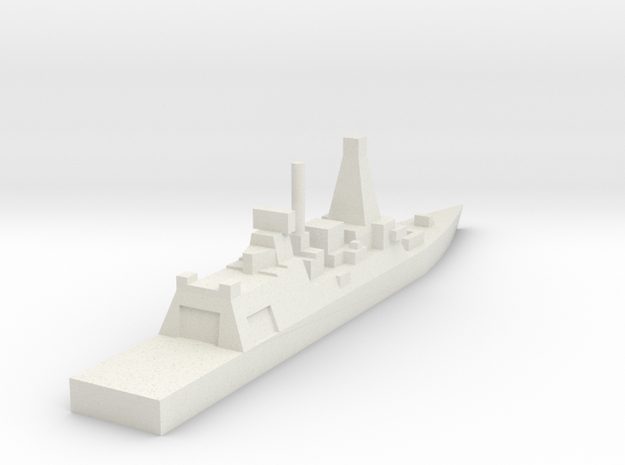 Royal Navy Type 45 Destroyer (Detailed) in White Natural Versatile Plastic