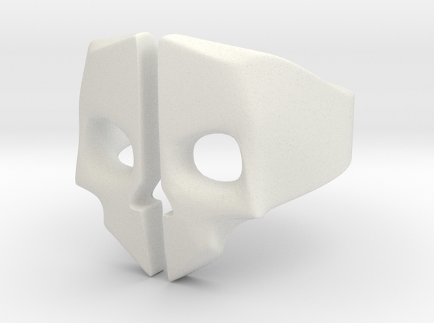 Skull Ring in White Natural Versatile Plastic