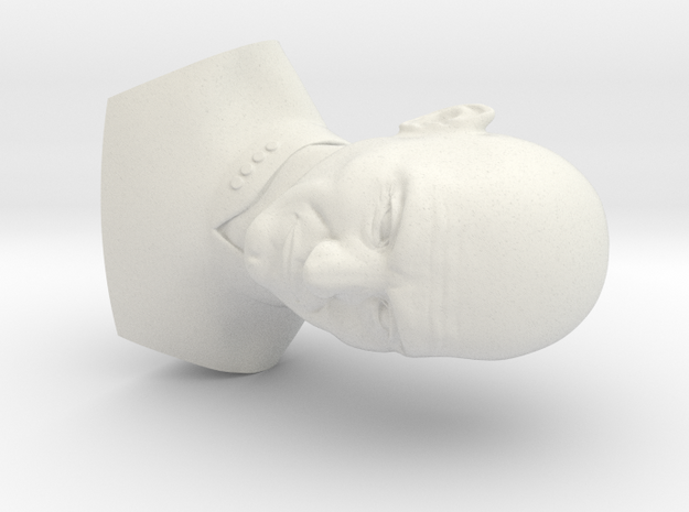 Picard Bust in White Natural Versatile Plastic