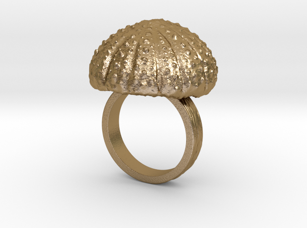 Urchin Statement Ring - US-Size 7 1/2 (17.75 mm) in Polished Gold Steel