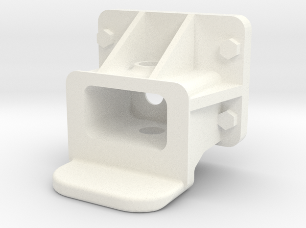 3/4" Scale Pilot Coupler Pocket in White Processed Versatile Plastic