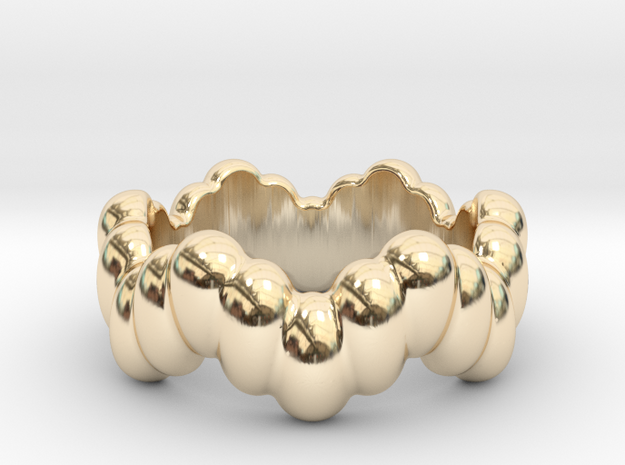 Biological Ring 24 - Italian Size 24 in 14k Gold Plated Brass