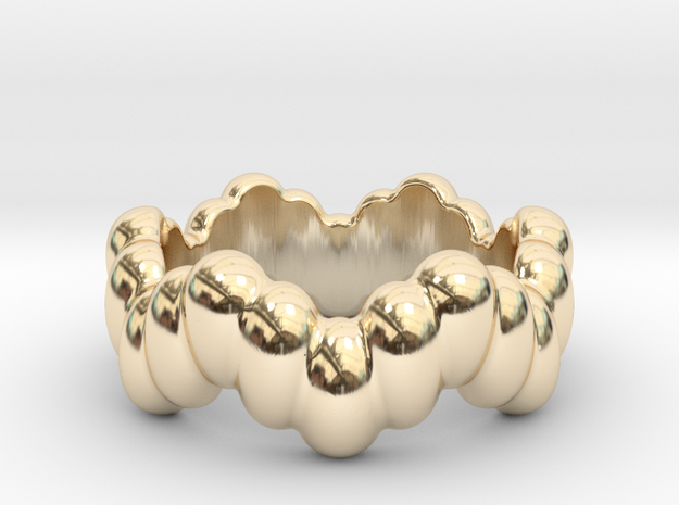 Biological Ring 33 - Italian Size 33 in 14k Gold Plated Brass