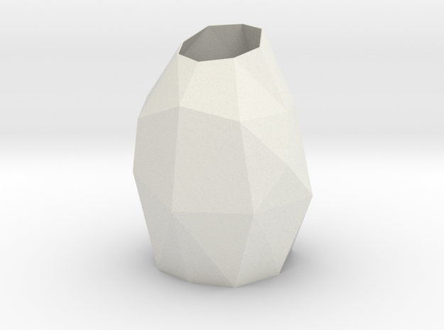 Vase (short) in White Natural Versatile Plastic