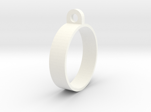 E-cig Mod Ring 21mm in White Processed Versatile Plastic