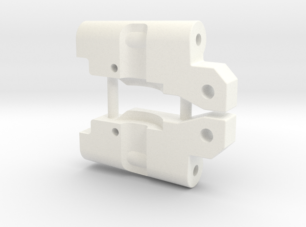 '91 Worlds Conversion - Rear Arm 3-3 Mounts in White Processed Versatile Plastic