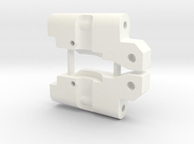 '91 Worlds Conversion - Rear Arm 3-1 Mounts in White Processed Versatile Plastic