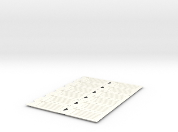 PillBoxe6 Sheet in White Processed Versatile Plastic
