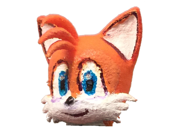 Custom Tails The Fox Inspired Head for Lego in Orange Processed Versatile Plastic