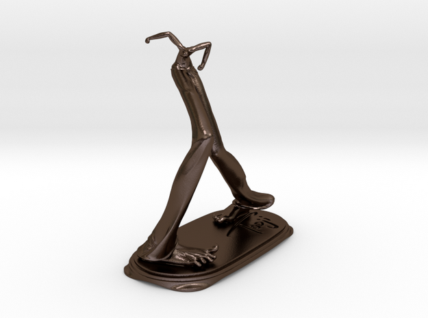 Right Foot 4.4 Inch Height in Polished Bronze Steel