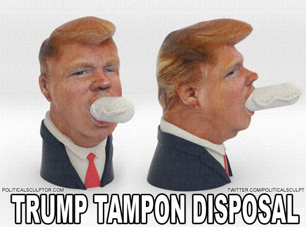 Donald Trump Tampon Disposal in Full Color Sandstone
