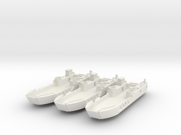 1/350 scale LCT6 3 Off in White Natural Versatile Plastic