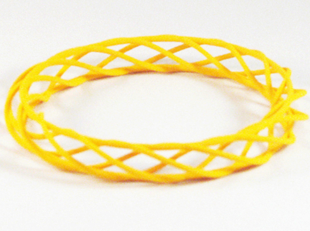 Twist Bangle A03M in Yellow Processed Versatile Plastic