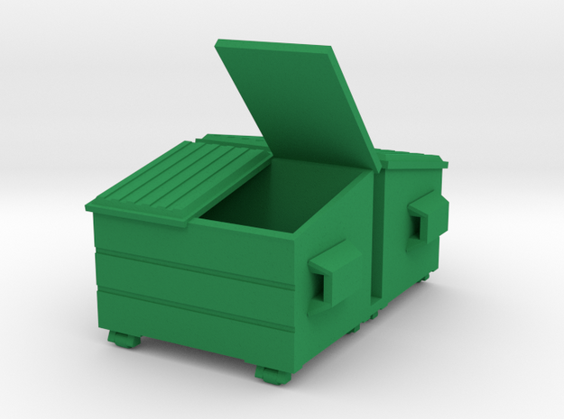 Dumpster (2) Mixed - HO 87:1 Scale in Green Processed Versatile Plastic