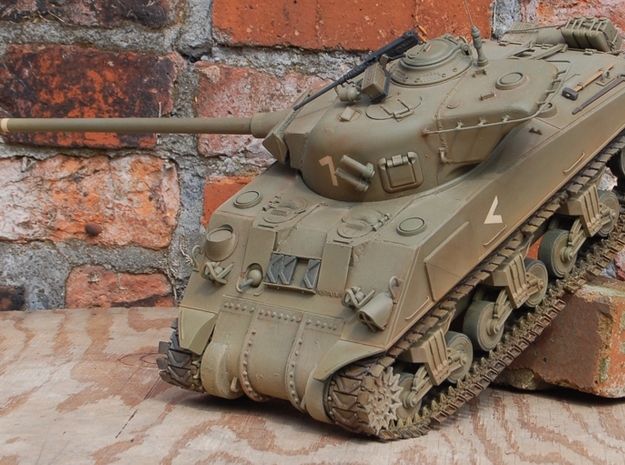1/16 M4 Sherman Small Hatch Conversion in White Natural Versatile Plastic