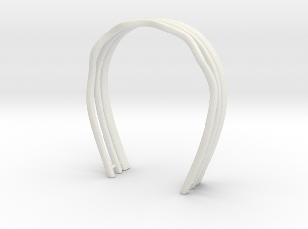 Hair bands set: For BJD doll msd size in White Natural Versatile Plastic