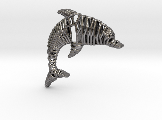 Dolphin Pendant in Polished Nickel Steel