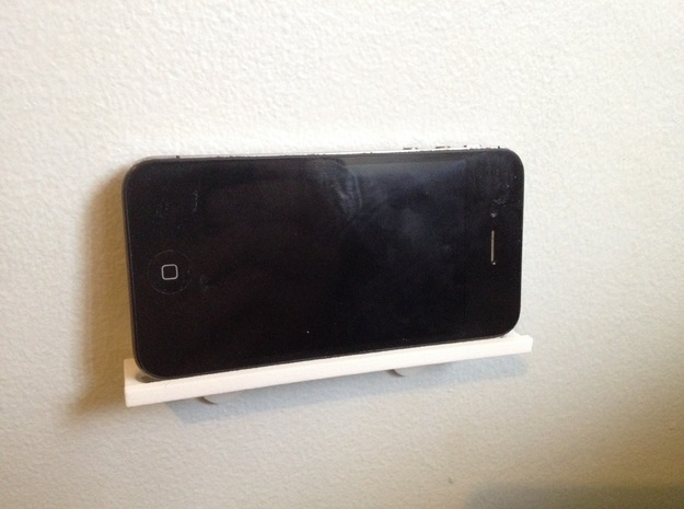 Wall Mount for IPhone (4S) in White Natural Versatile Plastic
