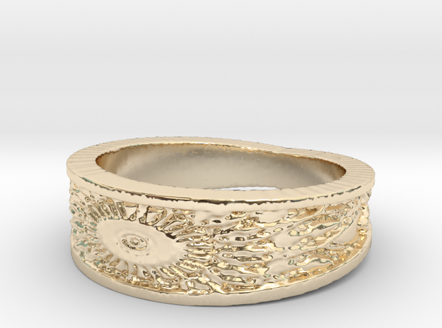 Sunflower Ring Size 7 in 14K Yellow Gold