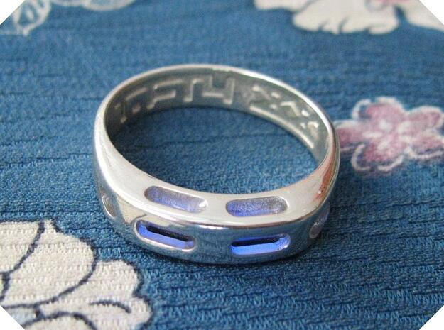 US8 Ring XX: Tritium in Polished Silver
