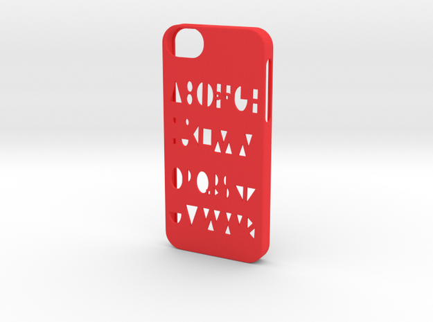 Iphone 5/5s geometry case in Red Processed Versatile Plastic