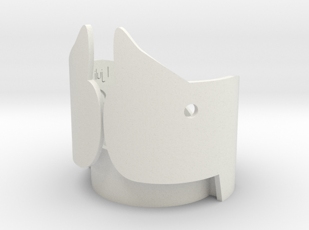 Candle holder Rhino in White Natural Versatile Plastic
