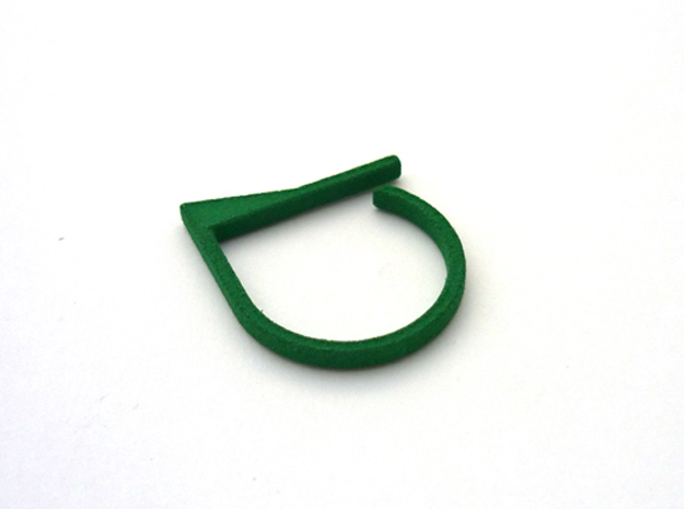 Adjustable ring. Basic model 7. in Green Processed Versatile Plastic