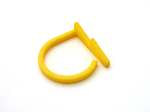 Adjustable ring. Basic model 13. in Yellow Processed Versatile Plastic