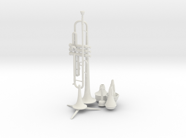 Michael's Mini Trumpet (Complete Set) in White Natural Versatile Plastic