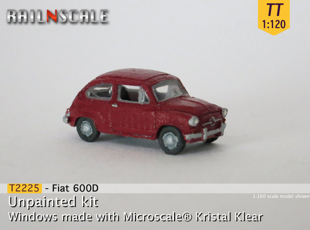 Fiat 600D (TT 1:120) in Tan Fine Detail Plastic