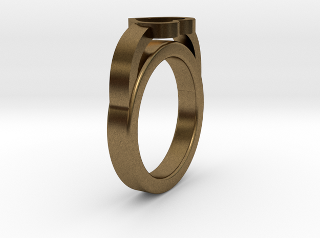 16.50 mm Heart Ring in Natural Bronze