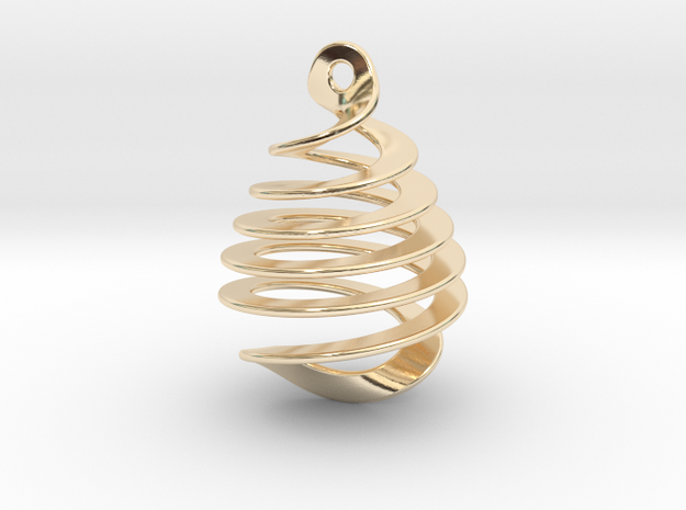 Earring Twisted in 14k Gold Plated Brass