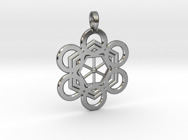 META-ENERGY GRID in Fine Detail Polished Silver