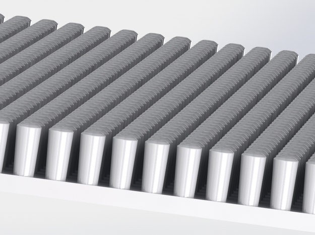 Scale Model Rivets.  2025 x 0.85mm Straight Rivets in Clear Ultra Fine Detail Plastic