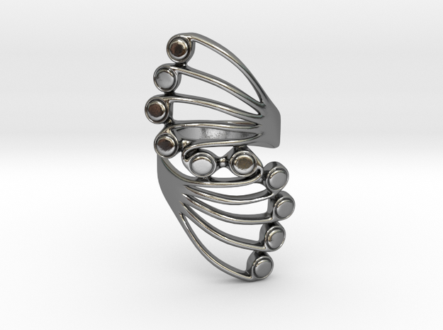 Butterfly Wing Ring Size 6 in Polished Silver