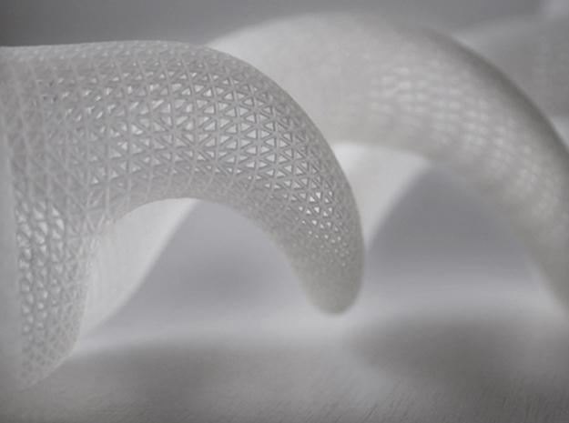 Medium Dna Vase in White Natural Versatile Plastic