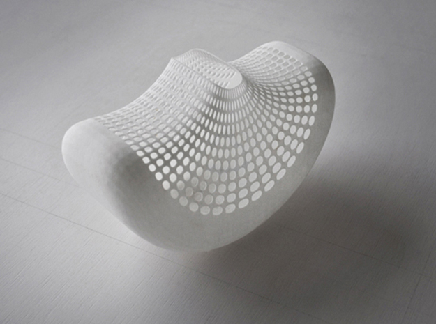 Rocker Vase in White Natural Versatile Plastic
