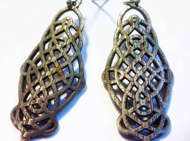 Celtic Knot Earrings in Natural Bronze