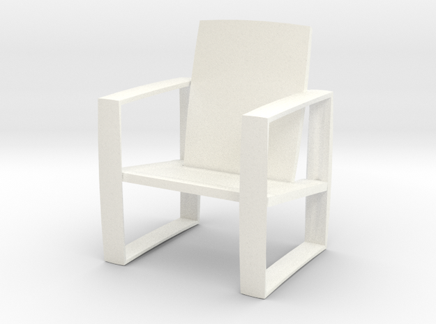 luxury lounge chair in White Processed Versatile Plastic