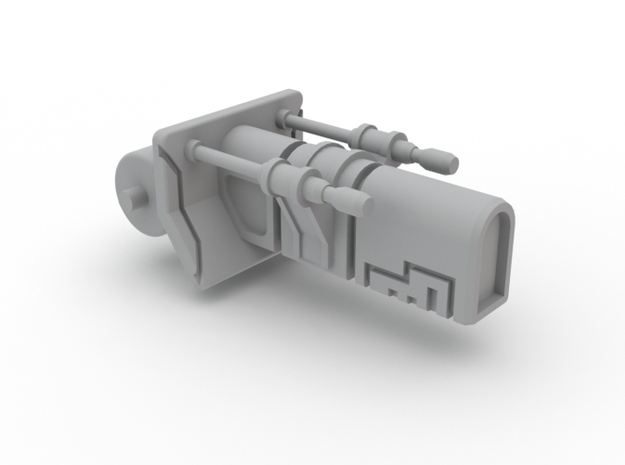 Turret Ion Cannon  in White Processed Versatile Plastic