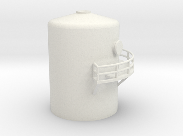 'N Scale' - Distillation Tower - Top Section in White Natural Versatile Plastic