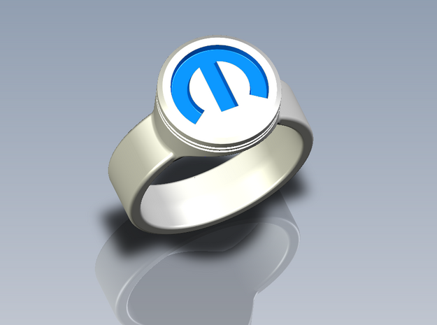 MOPAR Driver Ring - Size 22.2mm ID in Polished Bronzed Silver Steel
