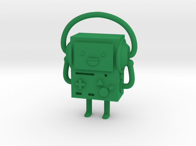 BMO with headphones in Green Processed Versatile Plastic