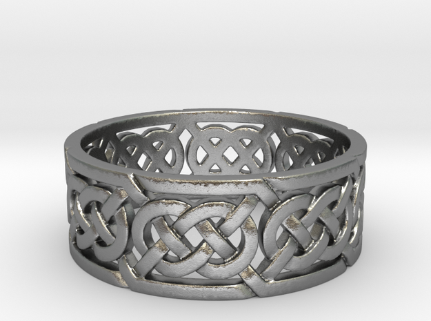Celtic Double Knot Ring in Natural Silver