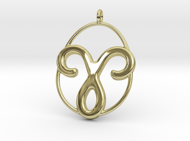 Aries Pendant in 18k Gold Plated Brass