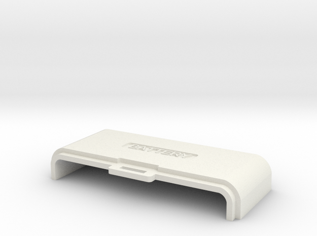 MQ-1 Battery Cover in White Natural Versatile Plastic
