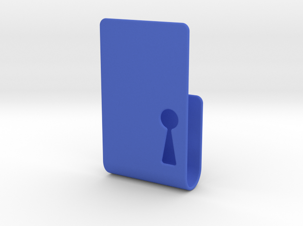 Keychain door peephole. in Blue Processed Versatile Plastic