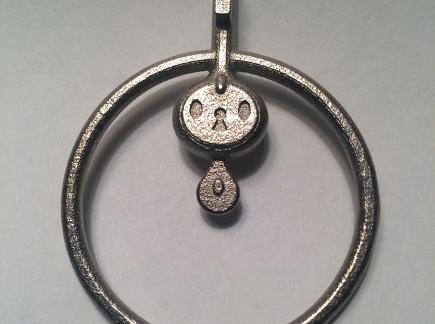 Klefki Key Ring in Polished Nickel Steel