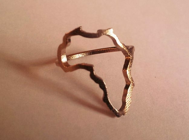 Africa Ring size 7.5/P in Natural Bronze